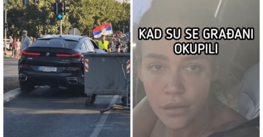 HAOS U BEOGRADU: Pjevačica Marija Mikić automobilom pokušala probiti blokadu građana (VIDEO)