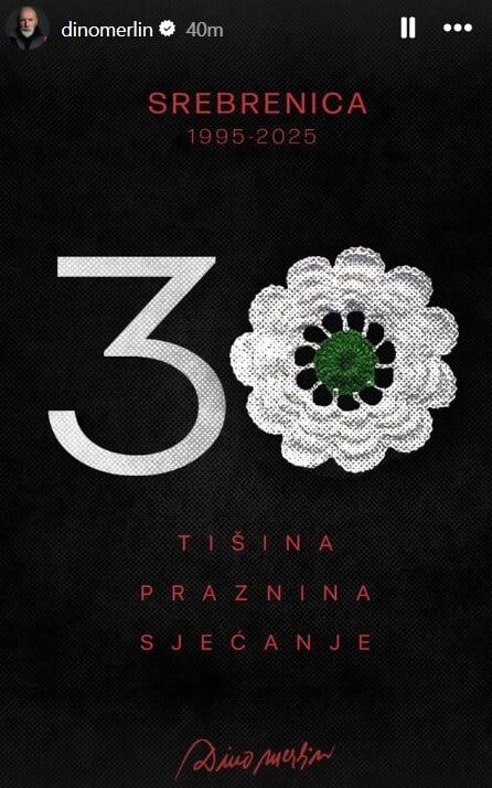Dino Merlin u Potočarima: "Tišina. Praznina. Sjećanje."