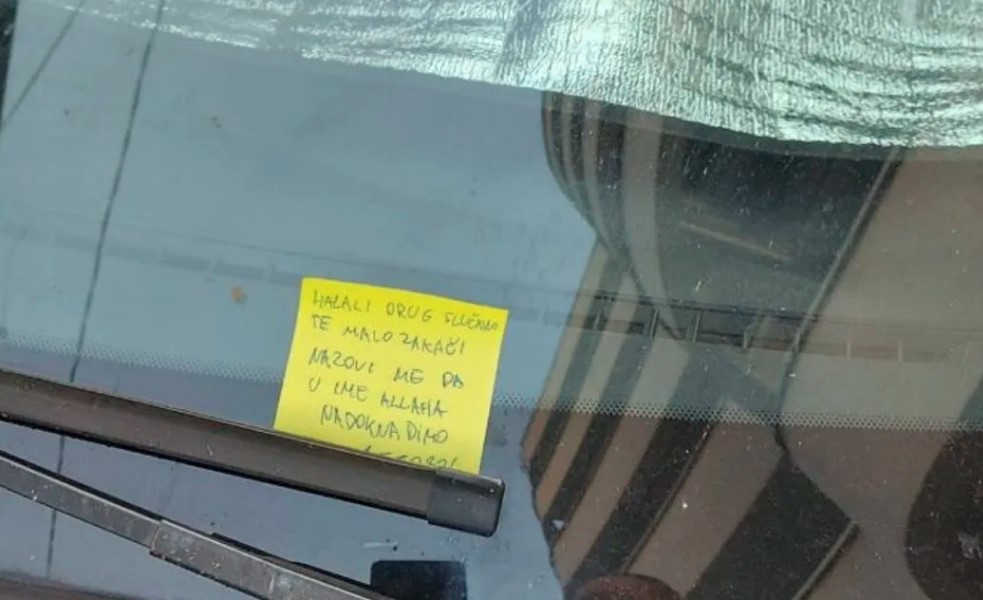 Zakačio auto pa ostavio poruku: Kad vidite šta je napisao, oduševit ćete se!