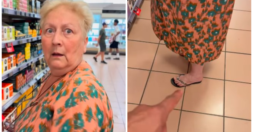 Nasmijao cijeli internet: Snimio kako baki šutira papuču ispod police u marketu, reakcija nasmijala milione