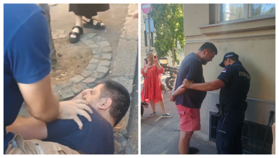 HAOS U CENTRU BEOGRADA: Muškarac motkom napao građane, narod ga oborio i predao policiji! (VIDEO)