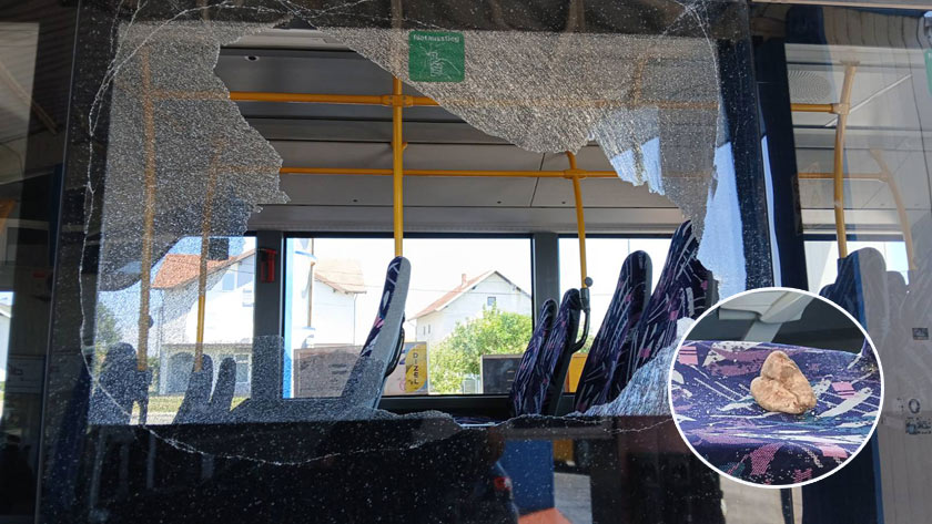 Kamenovan autobus sa srpskom djecom iz Brčkog u Srebreniku: Policija pokrenula istragu