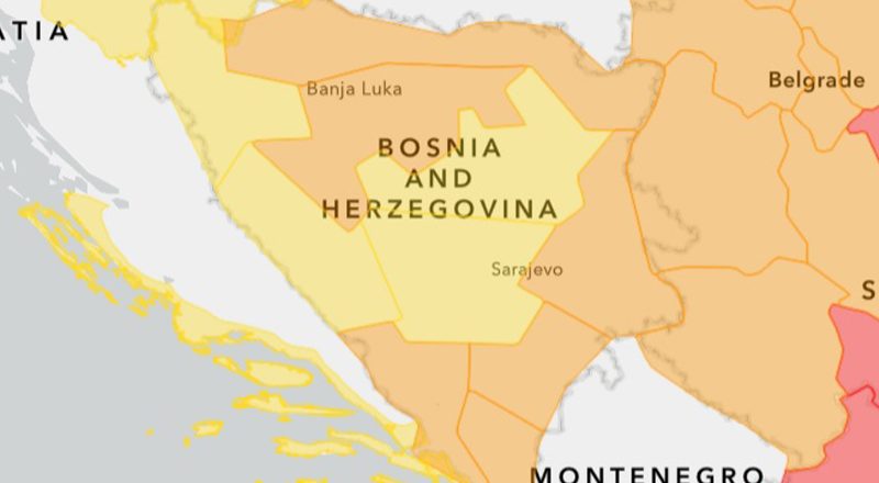 Žuti i narandžasti meteoalarmi širom BiH: Građani upozoreni na visoke temperature i mogućnost nevremena