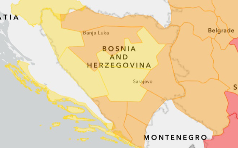 Žuti i narandžasti meteoalarmi širom BiH: Građani upozoreni na visoke temperature i mogućnost nevremena