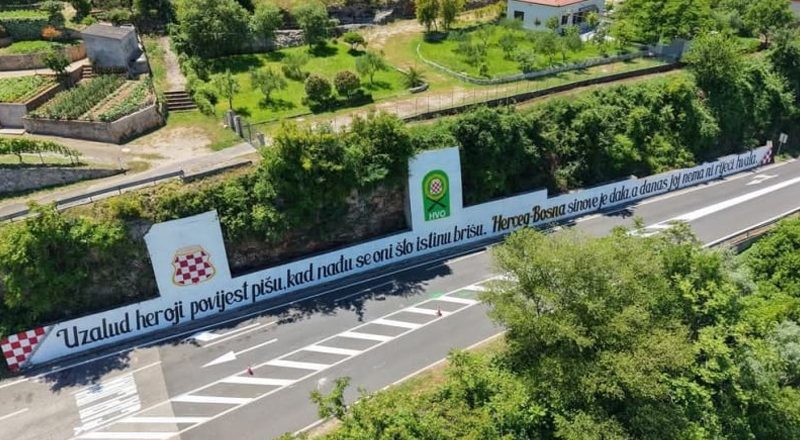 Predsjednik MZ Dračevo odbija ukloniti grafit Herceg-Bosne: “Niti je prefarban, niti će biti”