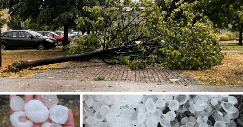 Nevrijeme pogodilo Brčko: Vjetar rušio drveće i bandere, pljuskovi širom zemlje