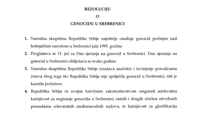 U Skupštini Srbije predložena rezolucija o genocidu u Srebrenici, burne reakcije režimskih medija