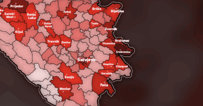 Mapa ratnih žrtava u BiH šokirala regiju: Tamnocrvene općine svjedoče o najvećem stradanju