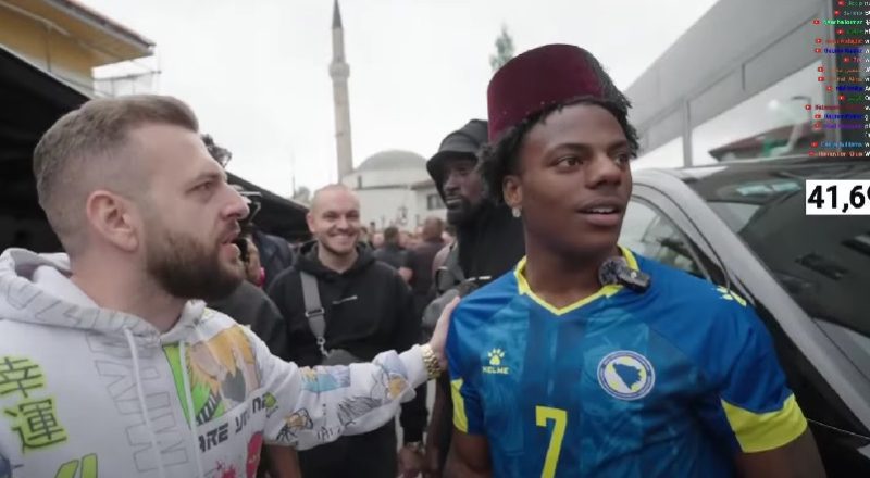 Spektakl u Sarajevu: IShowSpeed u dresu BiH i s fesom na glavi oduševio stotine mladih!