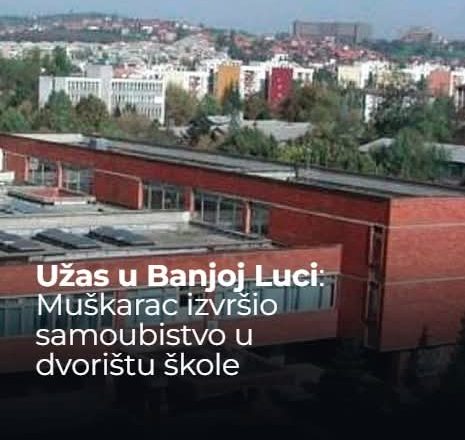 Tragedija u Banjaluci: Muškarac pronađen mrtav u dvorištu gimnazije