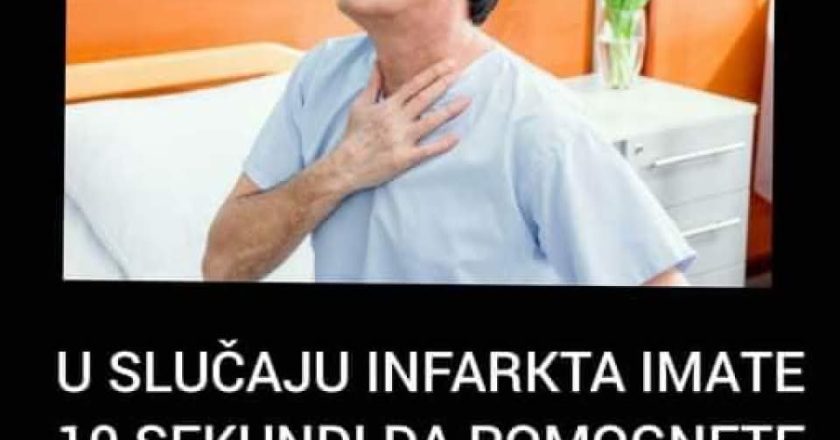 U slučaju infarkta imate samo 10 sekundi – evo kako brzo možete reagovati i pomoći sebi