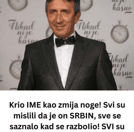 Krio IME kao zmija noge! Svi su mislili da je on SRBIN, sve se saznalo kad se razboIio! SVI su razočarani: OVO ĆE MU PISATI NA 0SMRTNICI!!!
