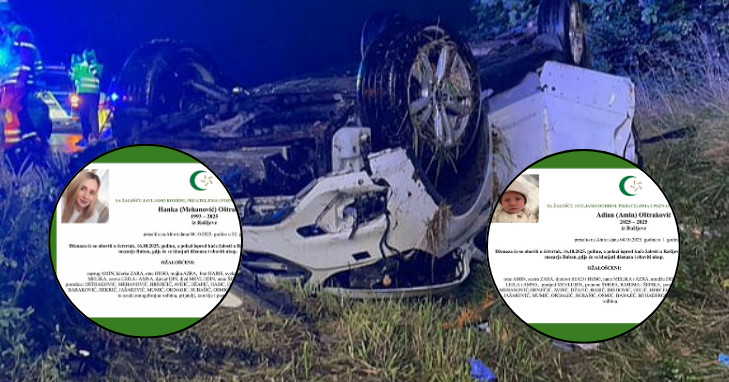 Sutra dženaza Hanki Oštraković i njenoj bebi Adianu, tragično stradalim u Njemačkoj