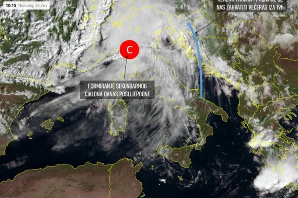 Pravo nevrijeme stiže u BiH: Večeras kiša, jaki pljuskovi i olujni udari vjetra