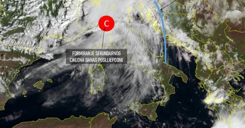 Pravo nevrijeme stiže u BiH: Večeras kiša, jaki pljuskovi i olujni udari vjetra