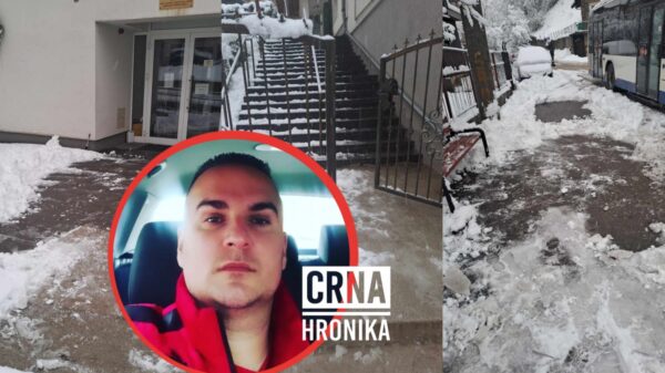Očistio snijeg i led oko apoteke, ambulante, džamije i autobuskih stanica