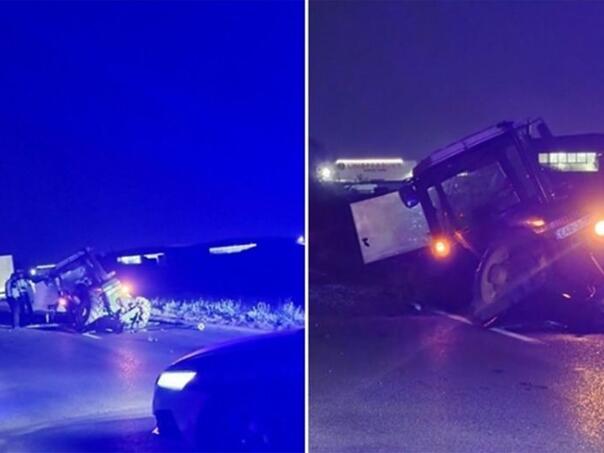 Strašan sudar na bh. cestama: Traktor se prepolovio