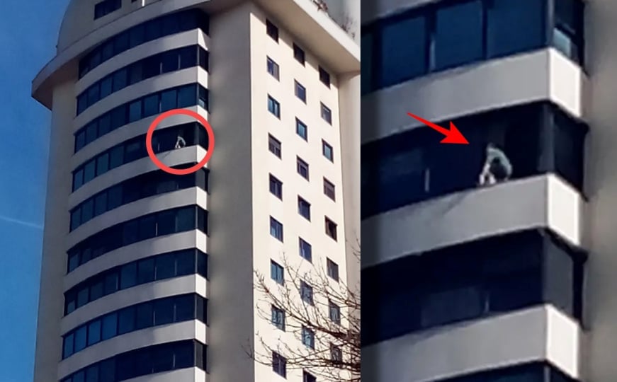 Opasan prizor iz Tuzle: Žena rizikovala život čisteći prozor na visokom spratu zgrade bez zaštite