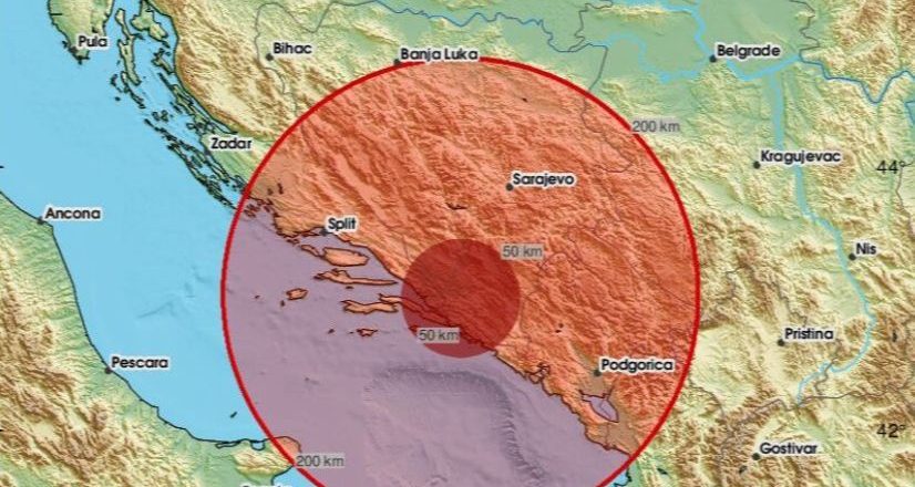 Snažan zemljotres jačine 4,5 stepeni pogodio Jadransko more