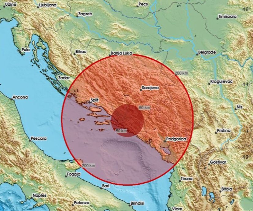 Snažan zemljotres jačine 4,5 stepeni pogodio Jadransko more