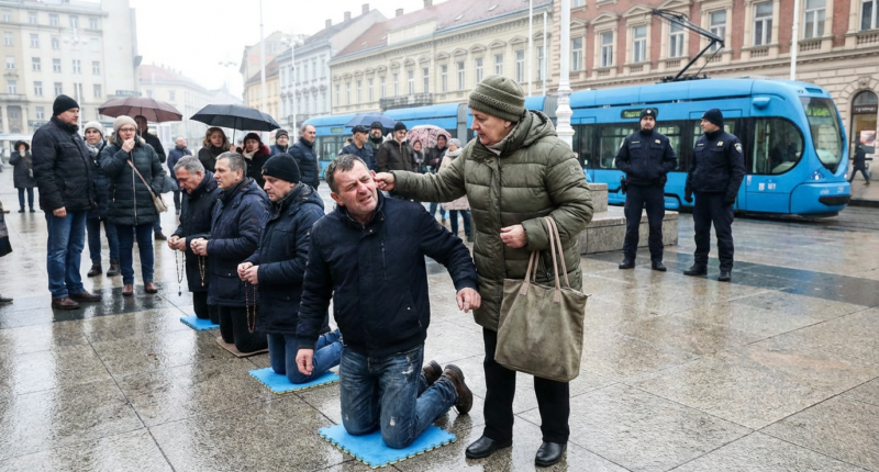 Supruga za uho odvukla muža s trga dok se molio za duhovnu obnovu autoriteta muškaraca