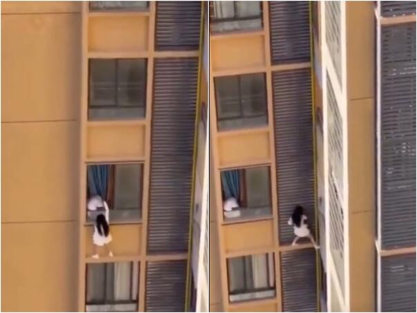 Zamalo otkrivena afera: Ljubavnica pobjegla kroz prozor na 10. spratu (VIDEO)