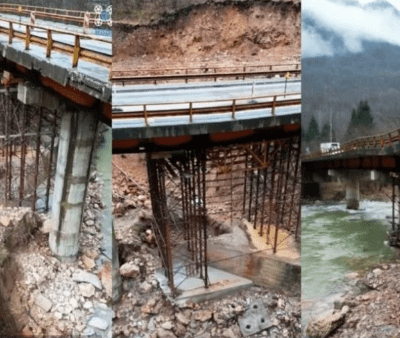 ALARM NA ISTOKU BIH: Mostovi pred urušavanjem, građani prelaze preko improvizovanih metalnih pulčeva!