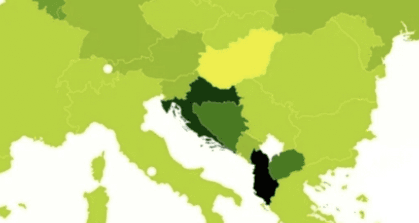 Bosnu na ovoj mapi obojili tamnozeleno — razlog je mnoge ostavio bez riječi…
