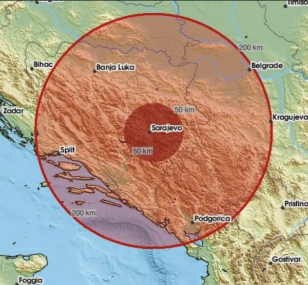 Opet se zatreslo kod Sarajeva: Zemljotres registrovan na istom mjestu kao i prije nekoliko dana